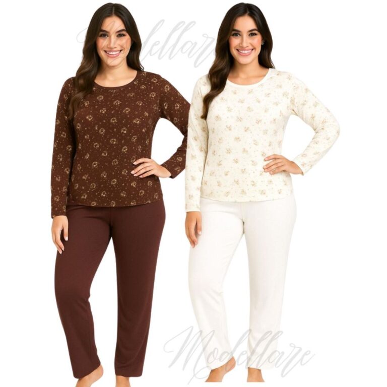 Kit 2 Pijamas Inverno Manga Longa Vanessa  Feminin