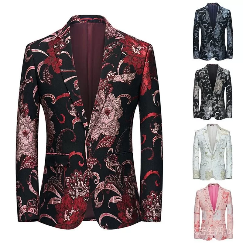 Envio em 24 horas 2024 Primavera Novo Terno Elegante Jaqueta Masculina Casual Blazer Pequeno Roupa