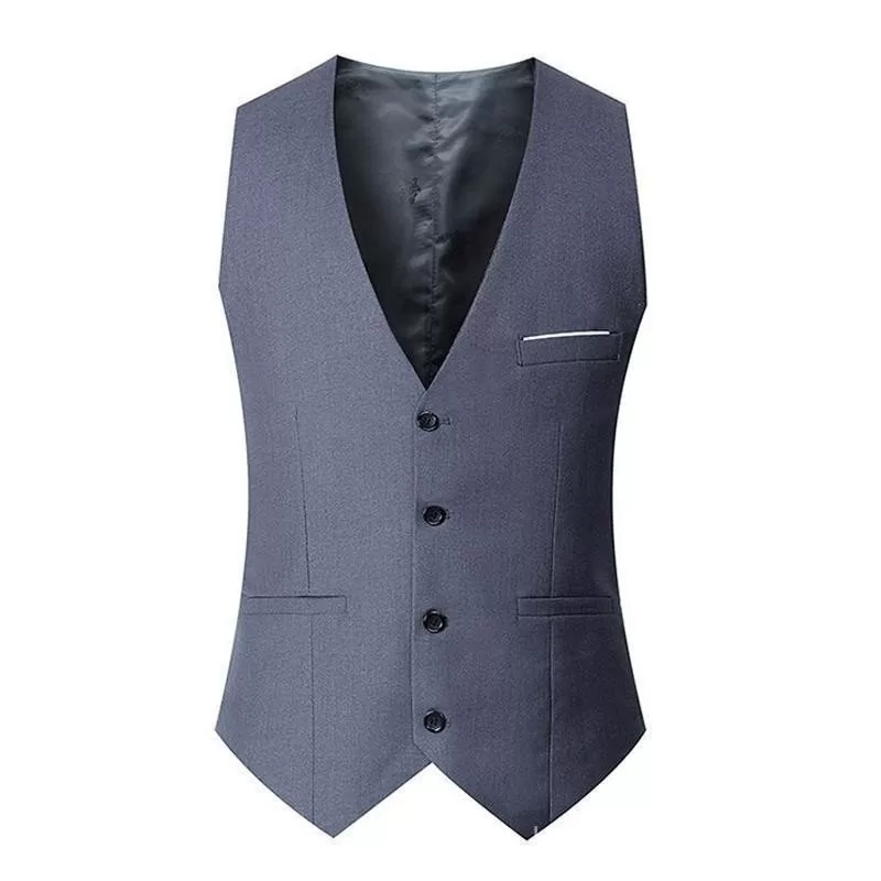 Envio em 24 horas  Colete de Terno Masculino Nova Moda Britânica Slim Fit Colete Jaqueta de Terno M
