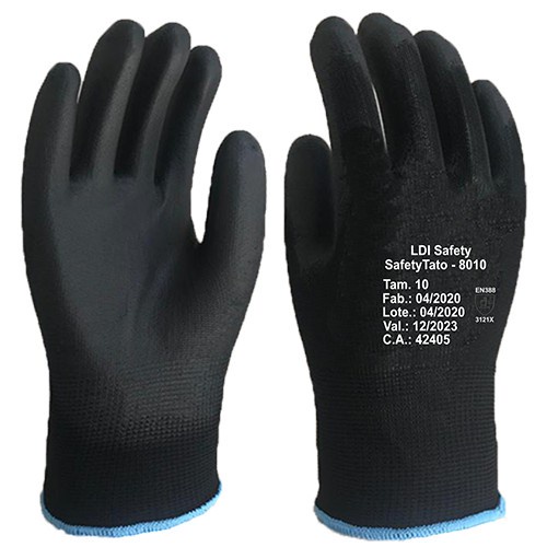 12 Luva Pu Safetytato 8010 Emborrachada Montagem M