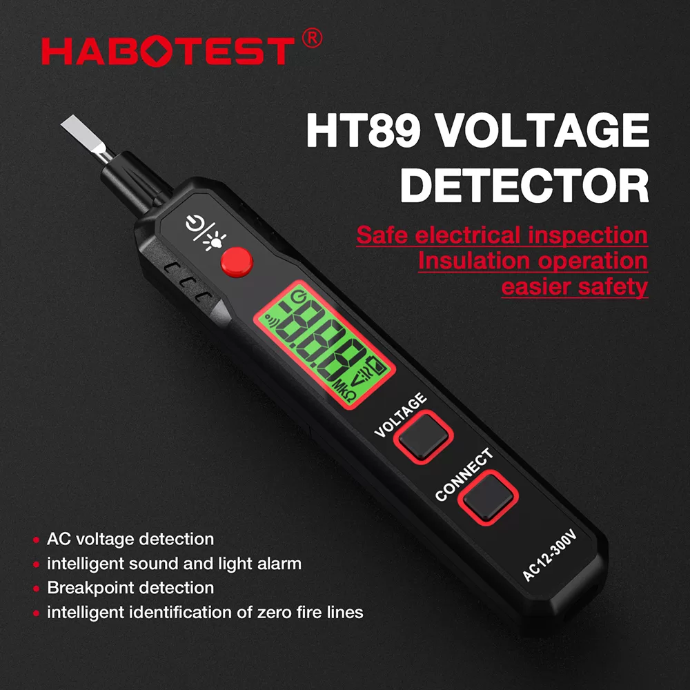 Caneta De Teste Digital HABOTEST HT89 12 ~ 300V Detector De Tensão Ca NCV Tipo Multímetro Detectora