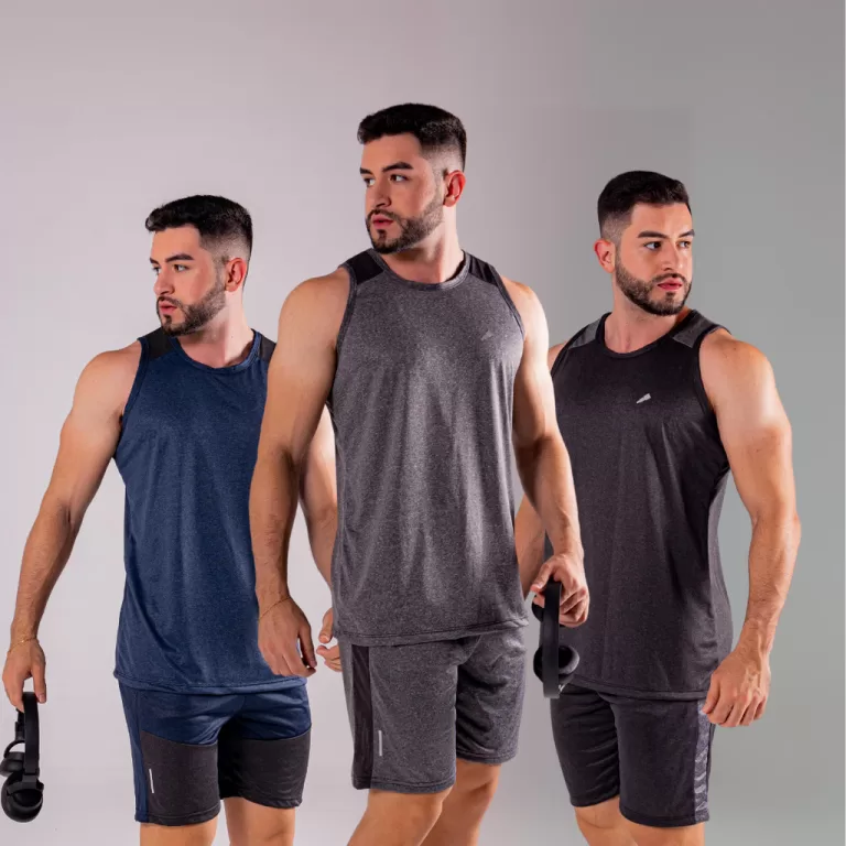 Kit 3 Conjuntos Dry Fit Masculino Fitness Atleta A