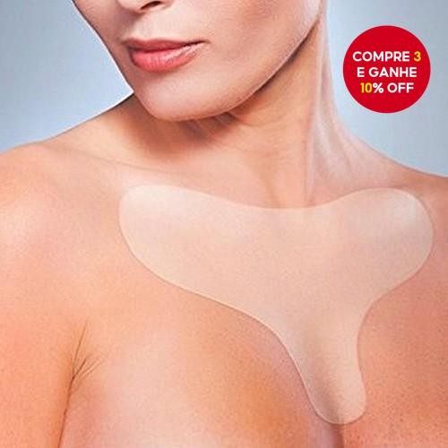 Adesivos de silicone reutilizáveis para o peito, 