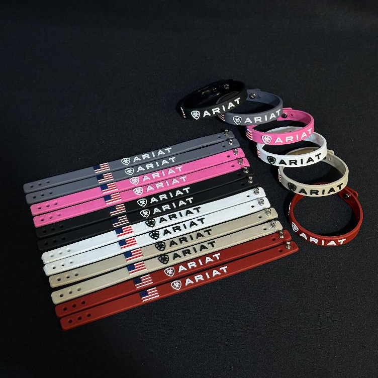 Pulseira Ariat Country Silicone Varias Cores Vaque