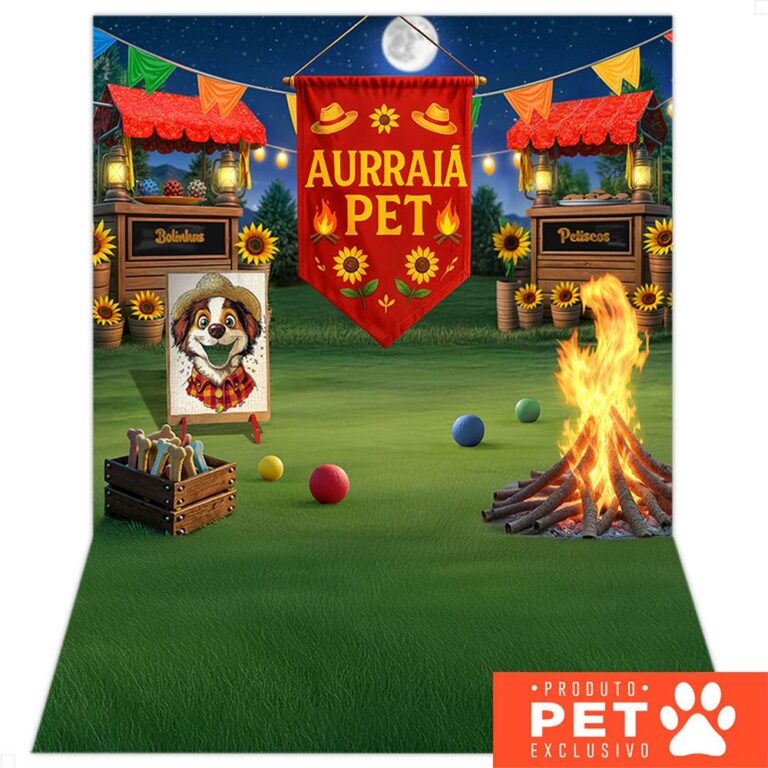Fundo Fotográfico Festa Junina Pet Shop 1,20×