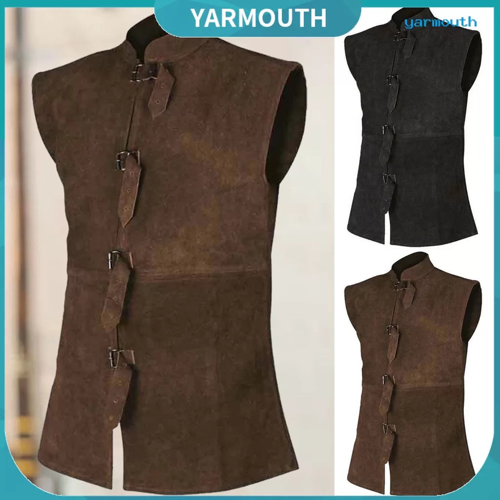 [yarmouth1 .] Colete Masculino Vintage Medieval Renascentista Cavalheiro Satge Desempenho Sem Mangas
