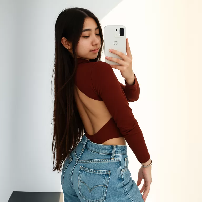 Body Com Decote Nas Costas Feminino Modinha  Casua