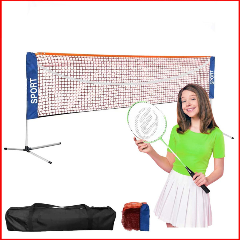 Rede Portátil Badminton,Redes Duráveis de Pickleball Vôlei E Tênis Com Suporte,Para Quintal Interno,