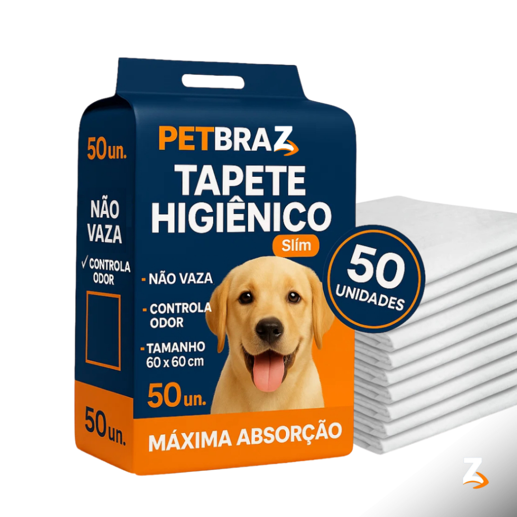 Tapete Higiênico Descartável para Cachorro Unidades 60×60 cm – Fralda Pet Xixi Cão Pequeno Médio