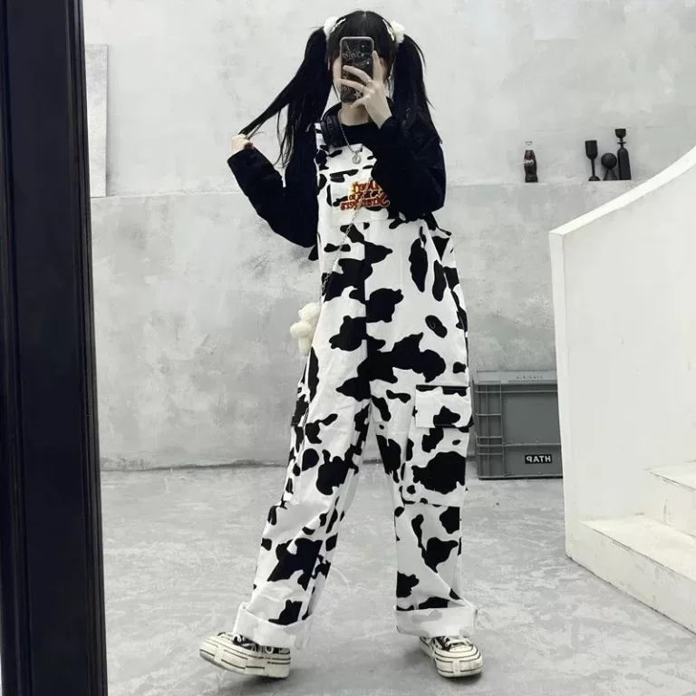 Rua Hip-hop Harajuku Menina Vaca Impressão Oneies