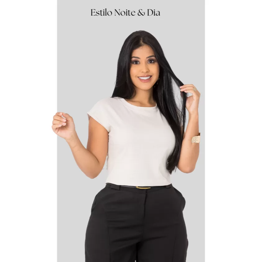 Cropped Muscle tee Gola redonda Básico 100% Algodão