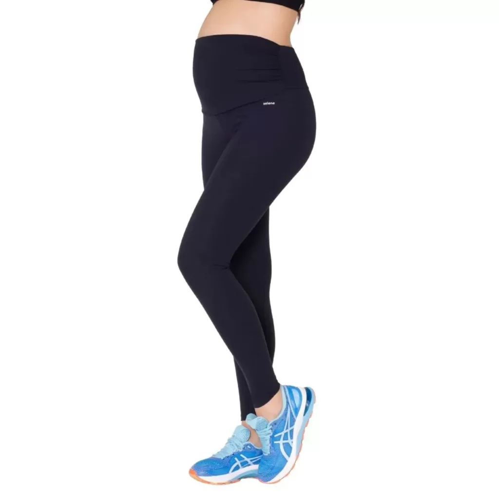 Calça Legging Gestante Selene Lycra Maternidade Gravida Gestação Cós Alto Confortável  Feminina