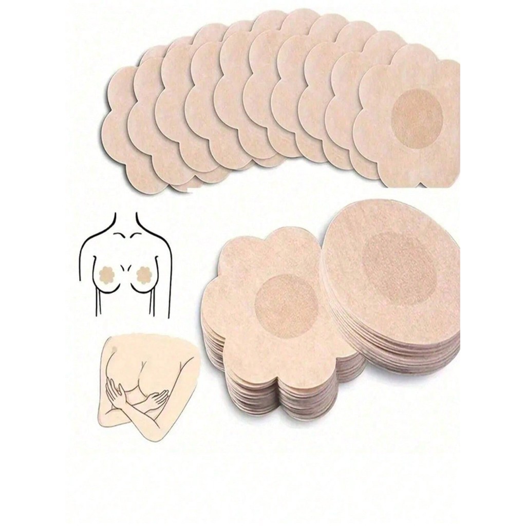 50 Unidades (25 Pares) Capas Descartáveis Para Mamilos-Respiráveis , Adequadas A Pele , Pastéis De V