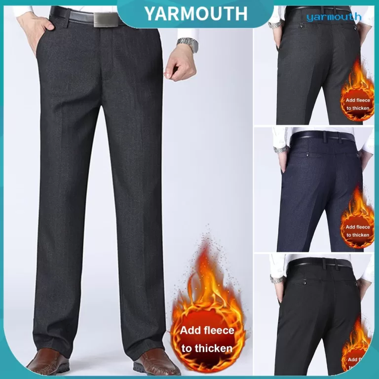 [YAR] Terno Masculino Calças Retas Grossas De Pel