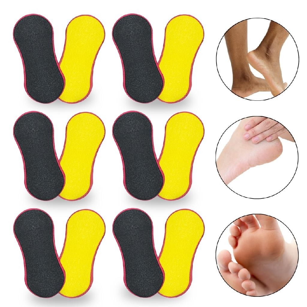 Kit 12 Lixas EVA Soft Pedicure Rachadura Calosidade Pés Spa dos Pés Calos Rachaduras Esfoliação
