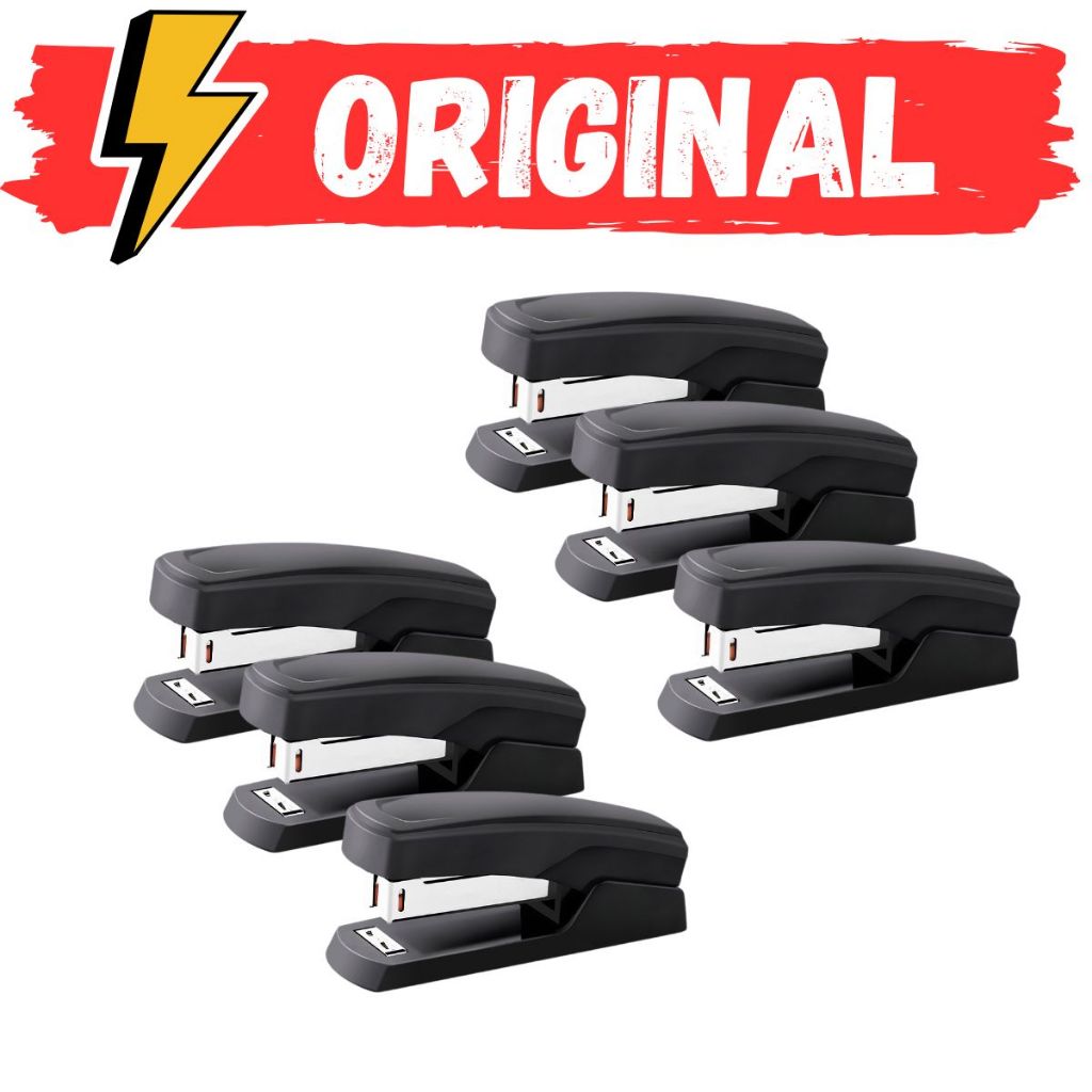 Kit 6 Grampeador Papel Pequeno Escritório Escolar 20 Folhas