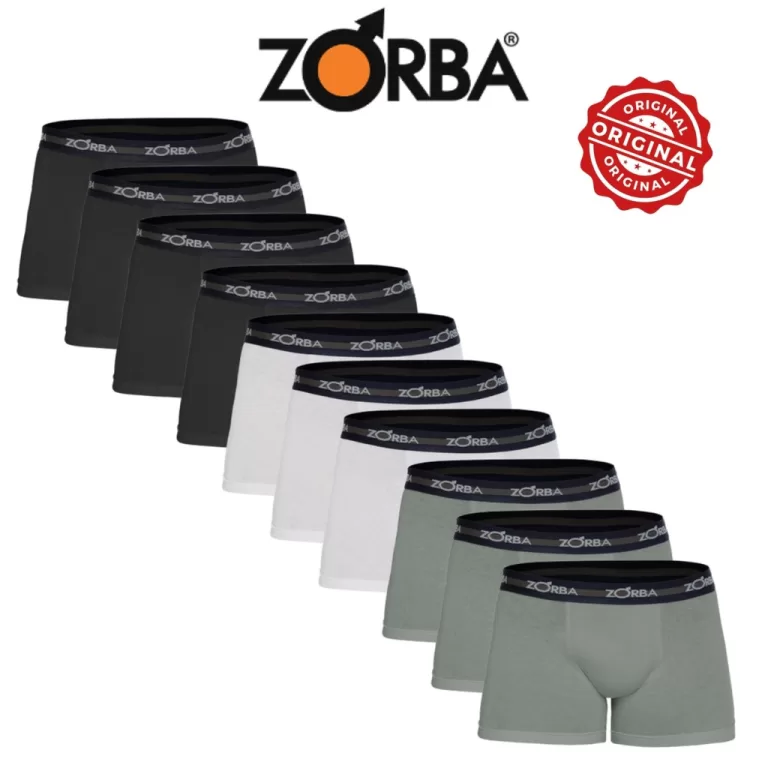 Kit Com 10 Cuecas Boxer Zorba Algodão Masculina O