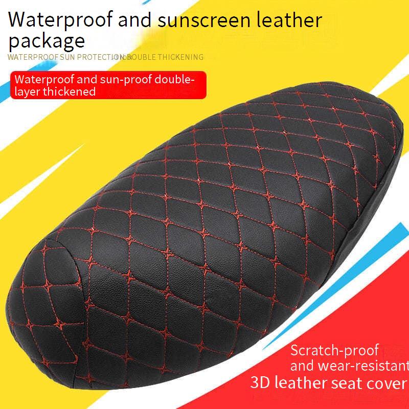 Capa De Assento De Couro Impermeável Universal Para Motocicleta Elétrica E Scooter Almofada Durável