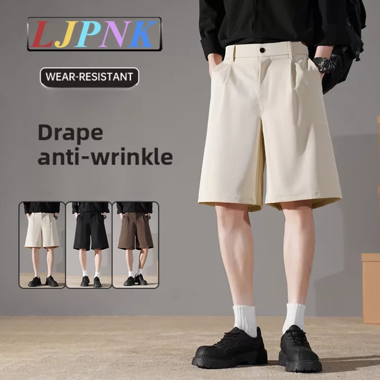 Shorts Masculinos De Seda Gelada LJPNK  Calças Ca