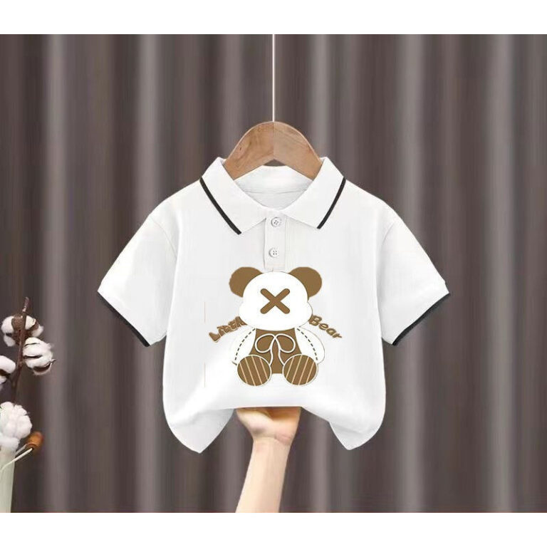 Camisa Polo Gráfica De Urso 2025 Para Crianças V