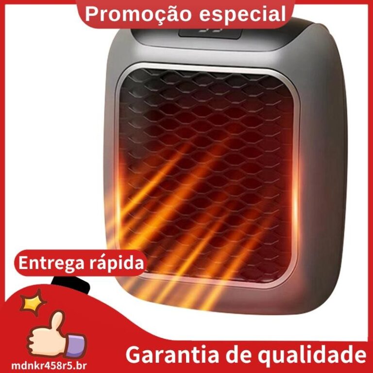 Aquecedor Elétrico Mini Plug-in De Cerâmica Com 