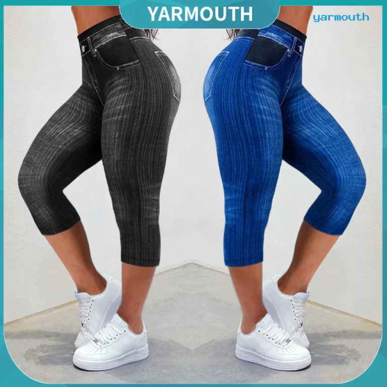 [YAR] Calças Femininas Cortadas Elásticas Fitnes