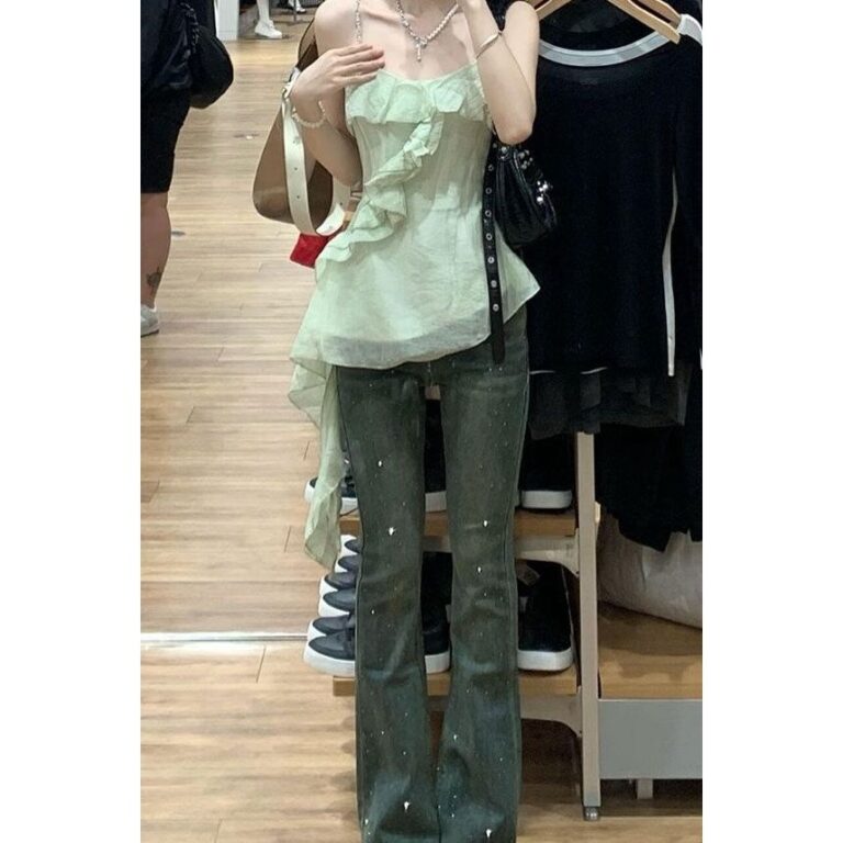 2025 novo estilo pequeno Irregular camisola folha 