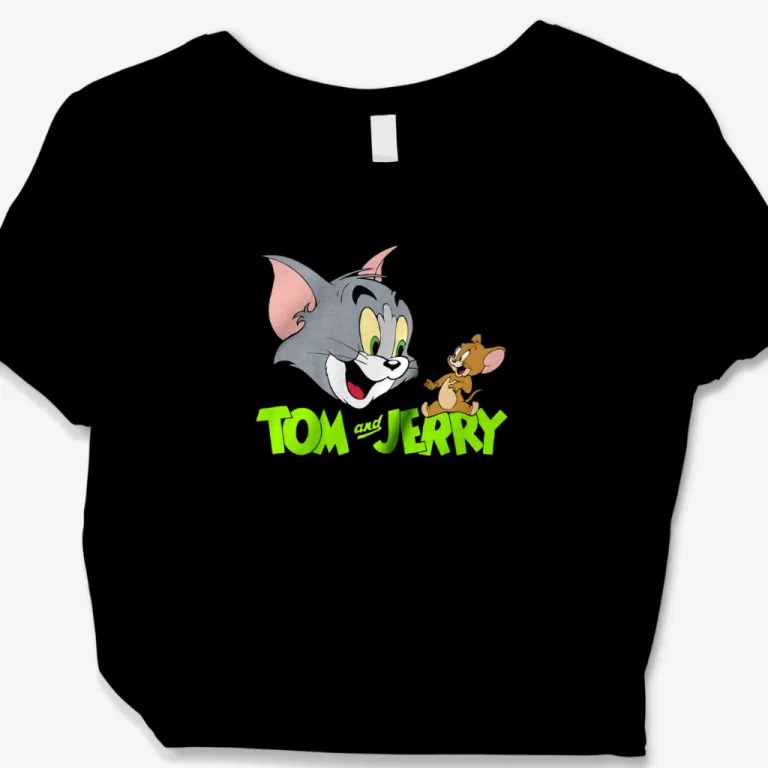 Cropped Feminino Tom e Jerry Estilo Divertido com