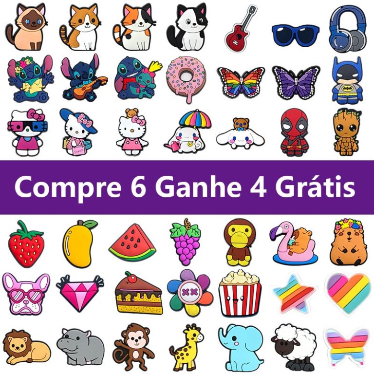 Compre 6 Ganhe 4 Grátis100 Estilo Jibbit Shoe Cha