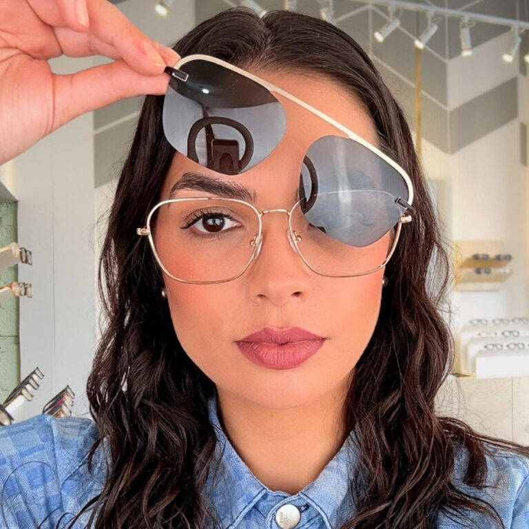 Óculos Feminino Clip On Polarizado UV400 Armaçã