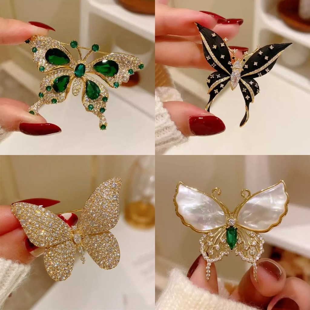 Beautiful Brooch /28 Estilos Butterfly Brooch/Pearl Brooch / Cheap Brooch /Blazers Femininos Present