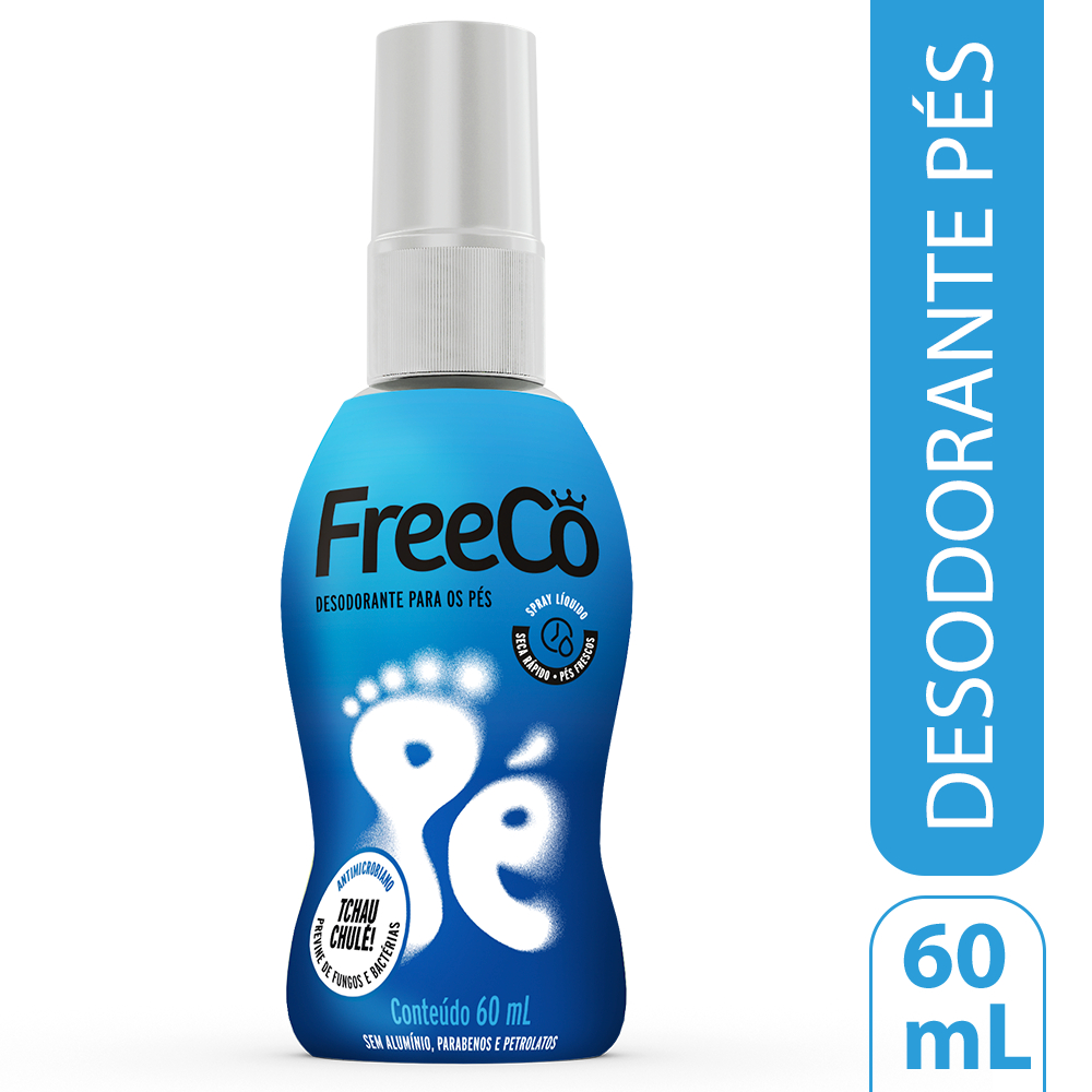 Desodorante para os Pés FreeCô  60ml (Combate o Chulé e Bactérias)