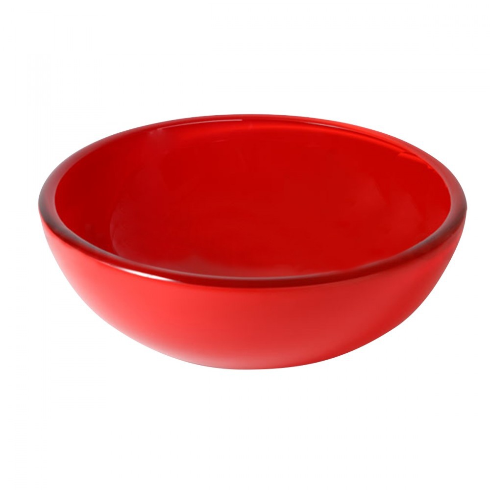 Cuba de Vidro Redonda para Lavabos e Banheiros – 30cm – Vermelha – LMS-CK8-305
