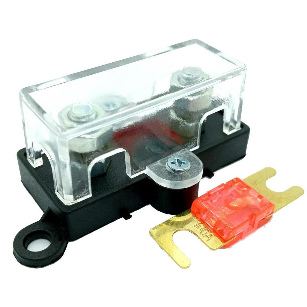 Porta Fusível Automotivo Midi com Fusível Mini Faca 100 Amp