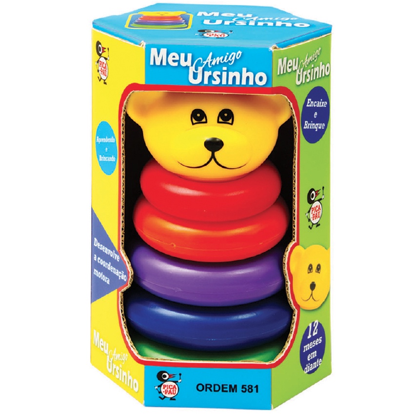 Brinquedos para Crianças de 1 ano Menino e Menina Ursinho Didático