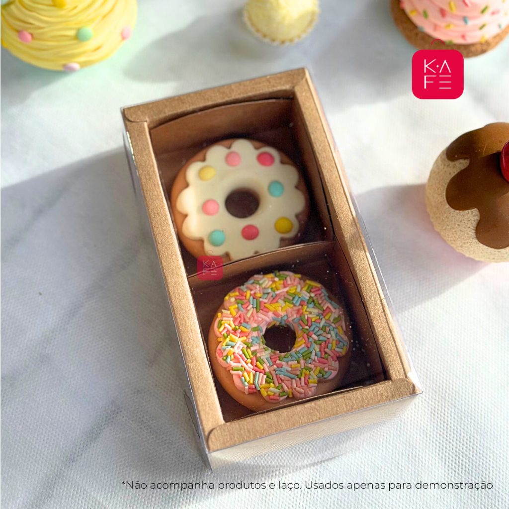 Caixa 2 Pães de Mel Kraft com Forma (6,5×12,8x4cm)