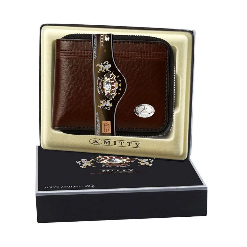 Carteira Grande Masculina com Ziper 100% Couro Legitimo Mitty Oficial – M1z