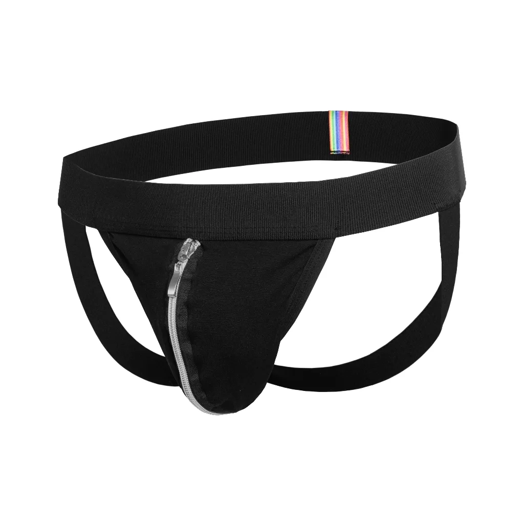 Cueca Jockstrap com Ziper Versátil
