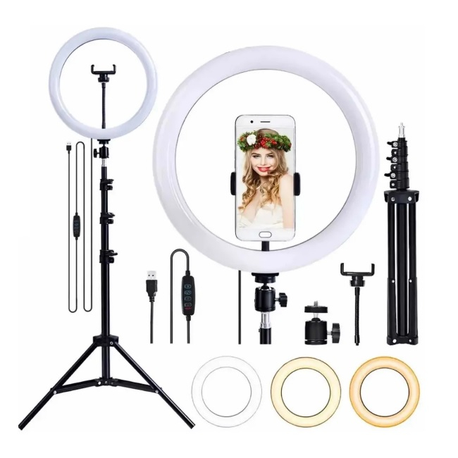 Iluminador Ring Light cm com Tripé e Suporte para