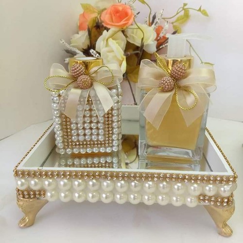 Kit Lavabo Luxo Perolas, Sabonete Liquido Difusor 