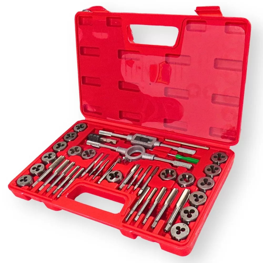 Jogo De Macho E Tarracha Tarraxa Cossinete Femea Com 40 Peças Tungstênio Para Metal Alumínio Plástic