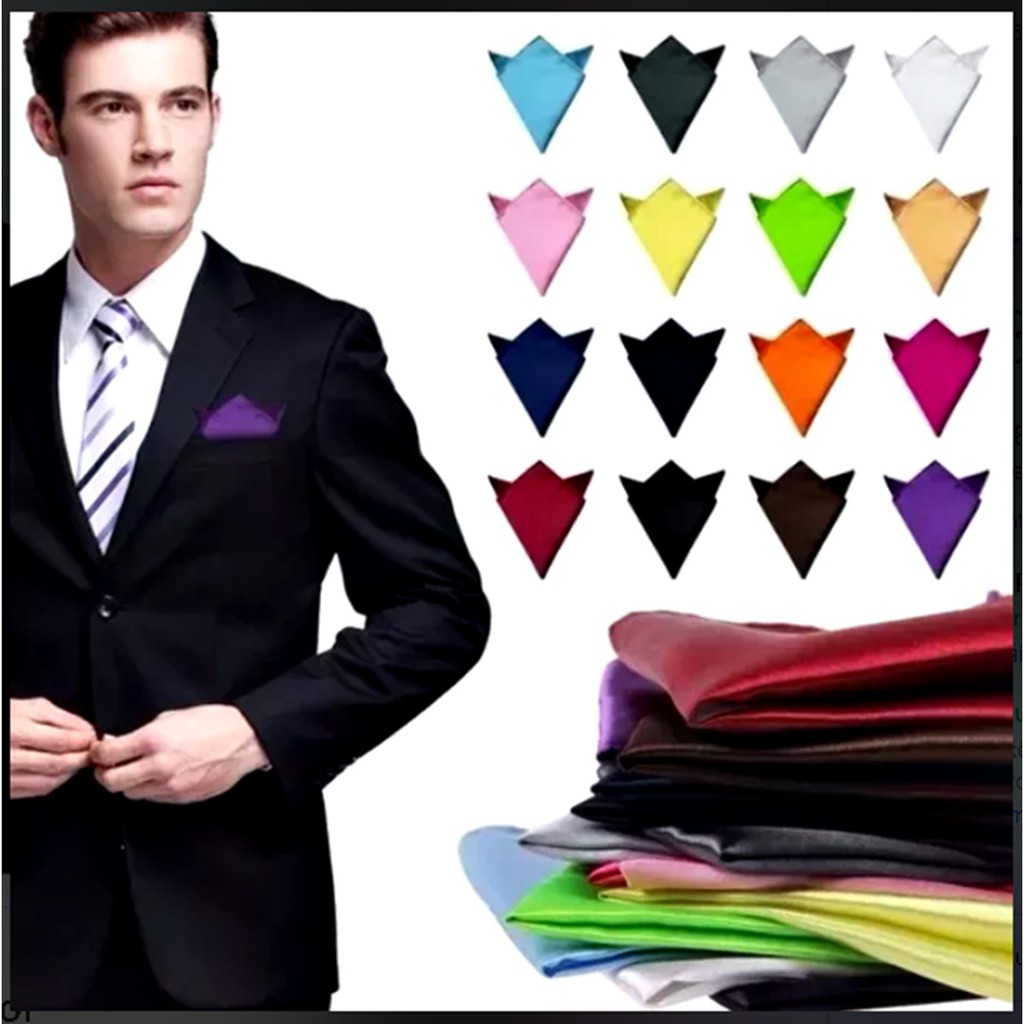 Kit 5 Lenços Social Para Bolso Lenço de Cetim Lenço Casamento Festas