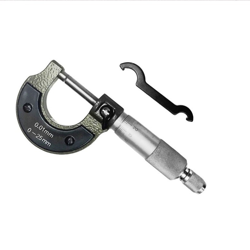 Micrômetro Externo de 0 á 25mm c/ Estojo – Leitura De 0,01mm