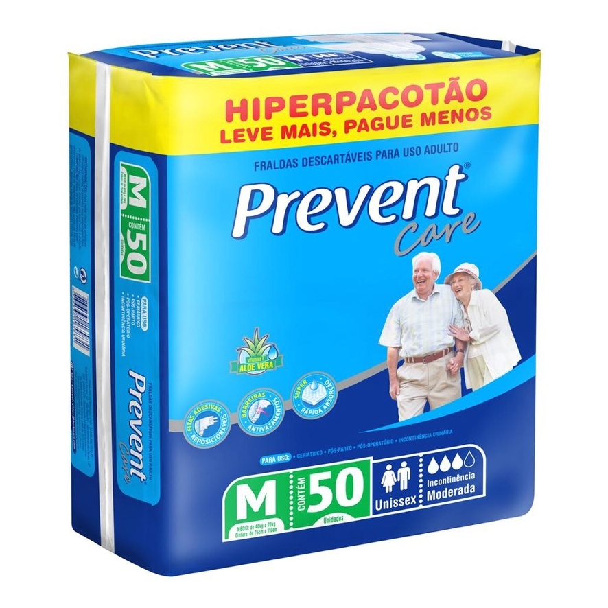 FRALDA GERIÁTRICA PREVENT M / 50 UN