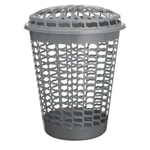 Cesto Telado C/ Tampa 30l Prata – 39 X 44 Cm