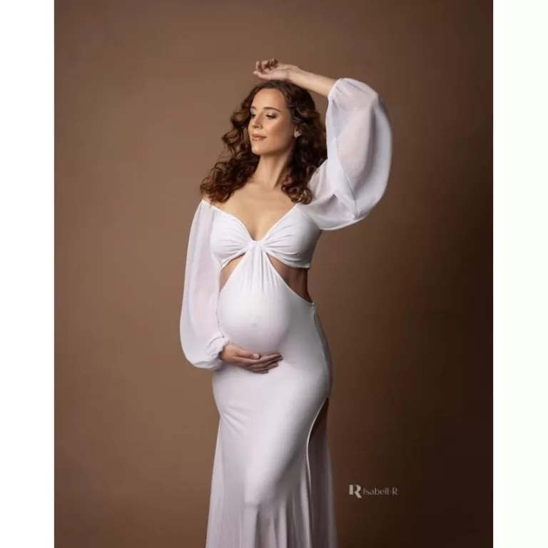 Vestido Gestante, Para Fotografia, com abertura,Ma