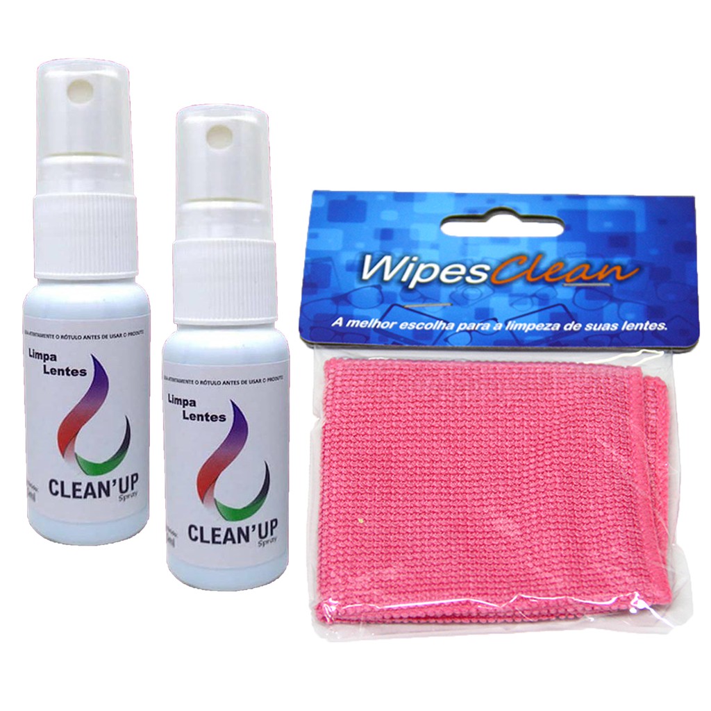 Kit 2 Limpa Lentes 25ml + 1 Lenço Especial