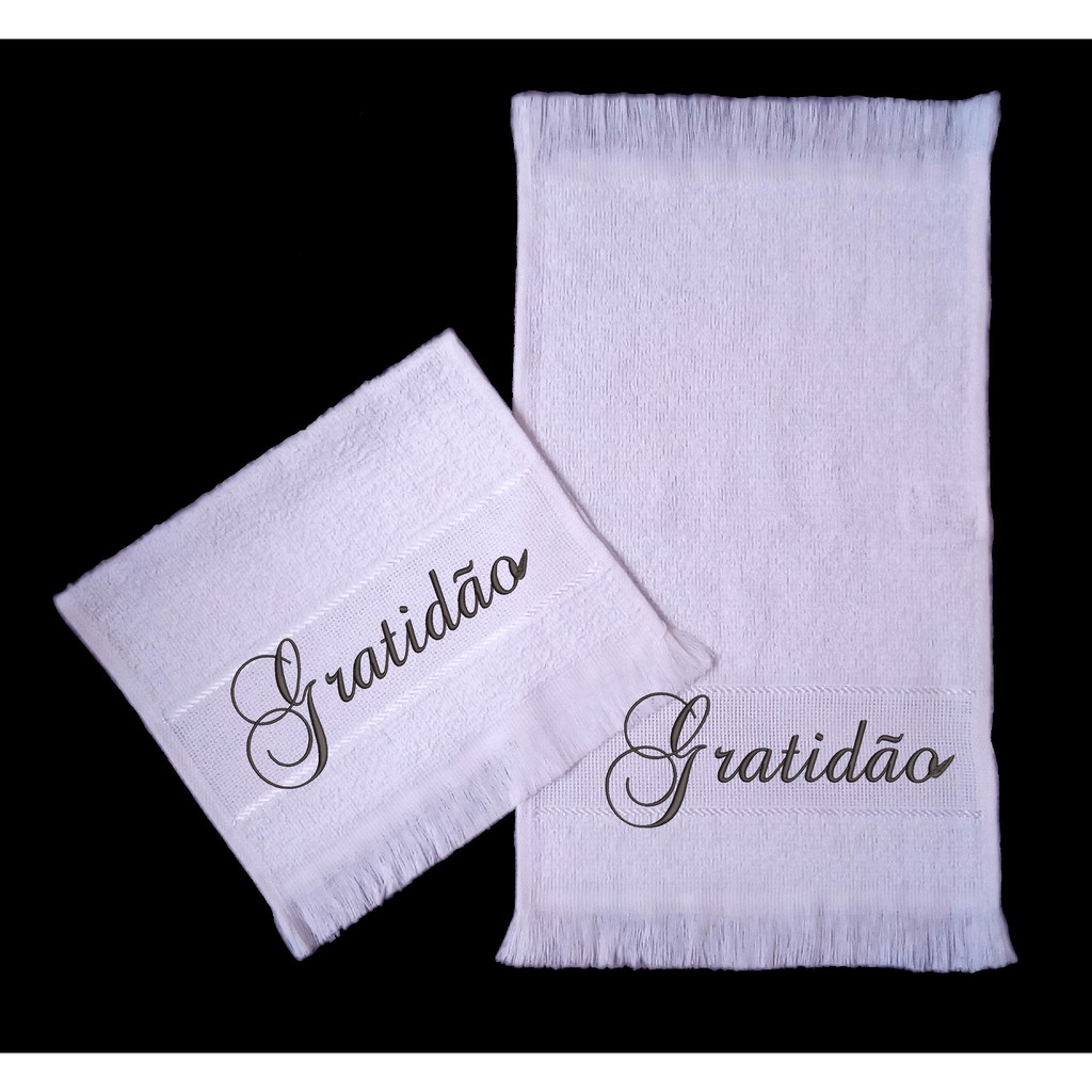 2 Toalhinhas Gratidão Bordadas , Deus, Jesus, Esperança