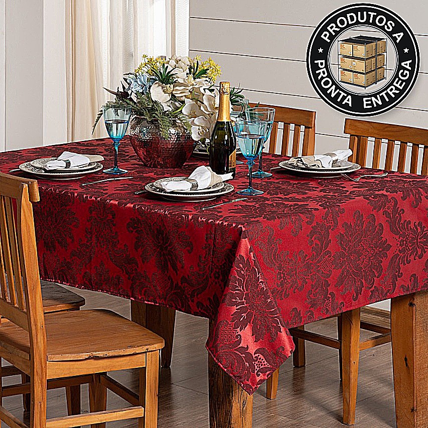 Toalha De Mesa Jacquard 8 Lugares Original