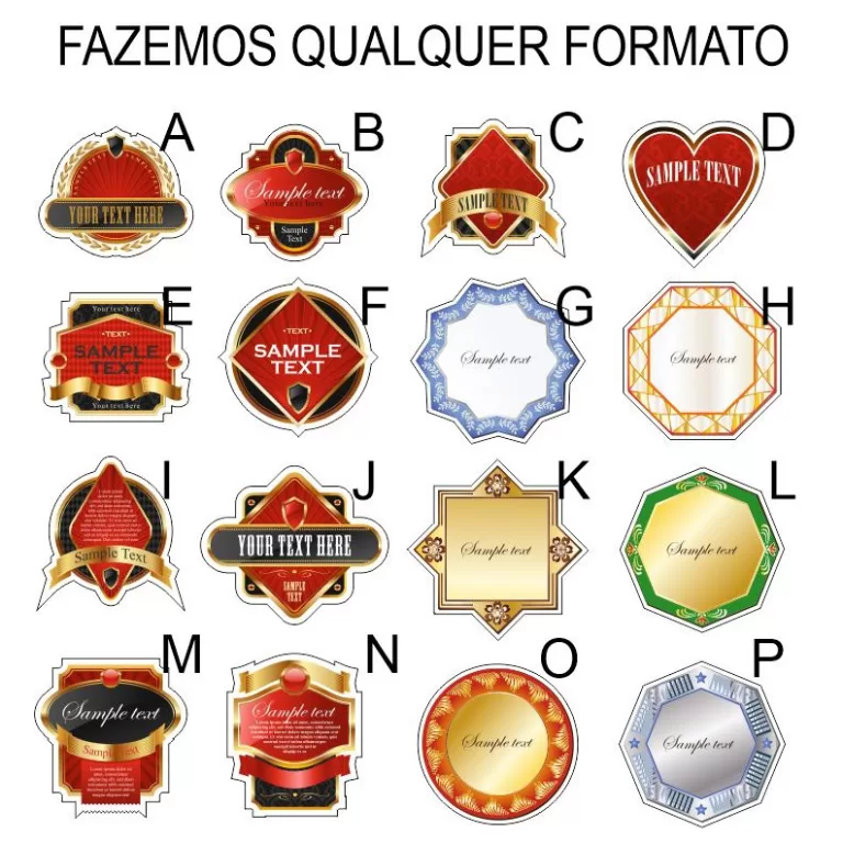 Papel adesivo A4 com etiquetas personalizadas com 